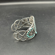 Load image into Gallery viewer, Turquoise Inspired Cluster Cuff Bracelet
