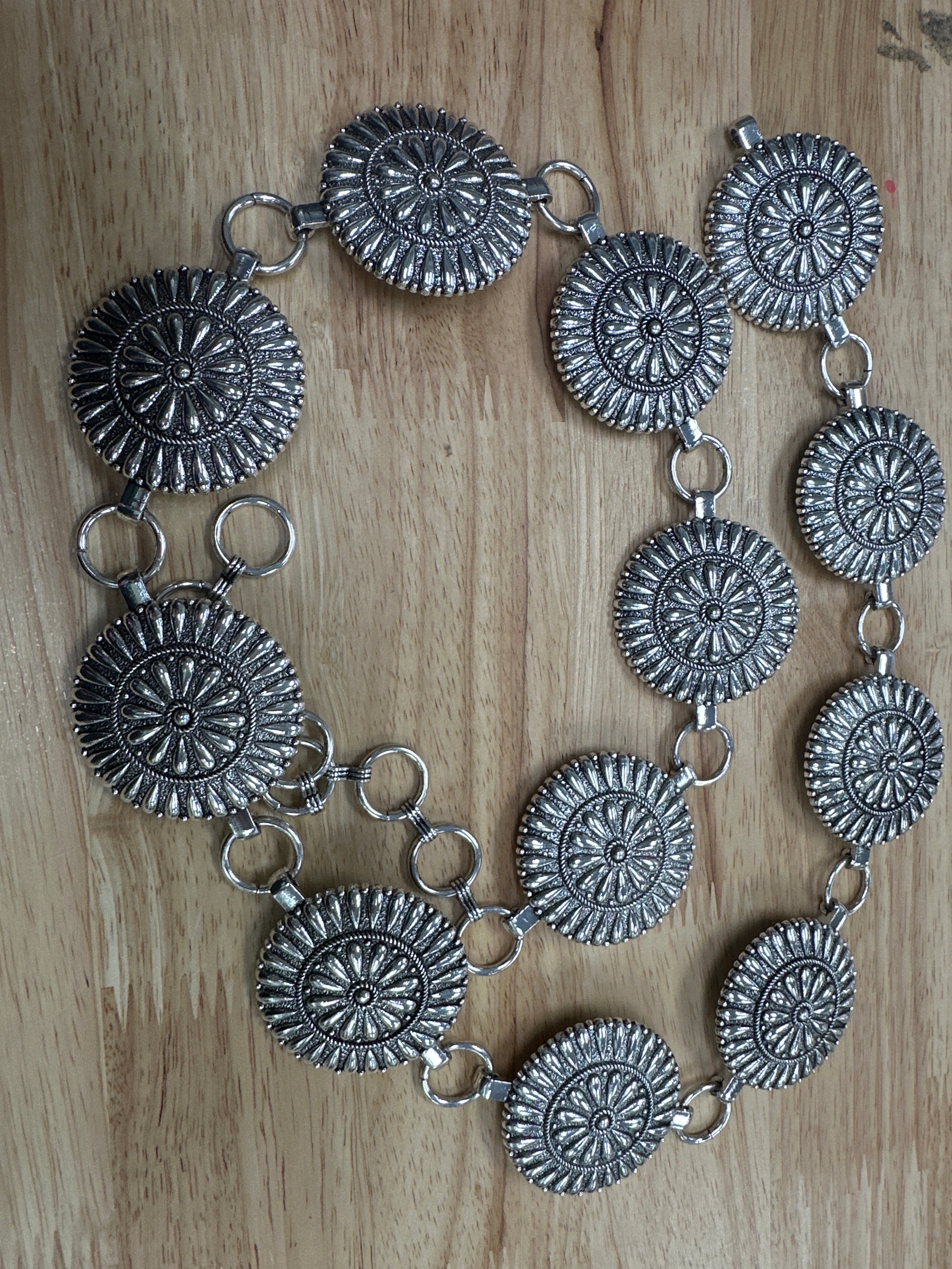 Round Stamped Concho Belt