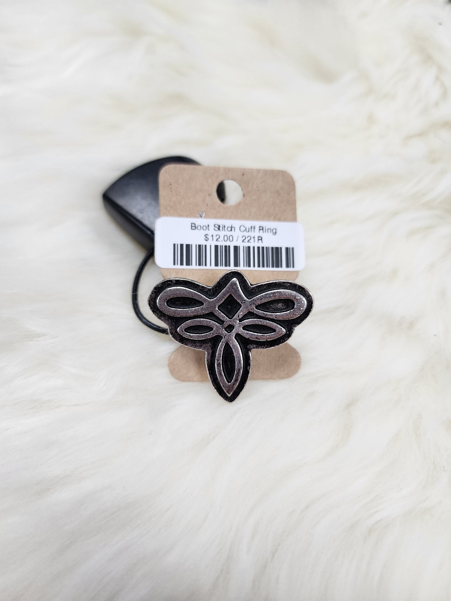 Boot Stitch Cuff Ring