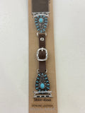 Turquoise Needlepoint Cluster Watch Band