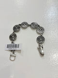 Spiral Stamped Round Link Bracelet