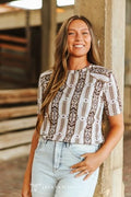 Brown Aztec Top