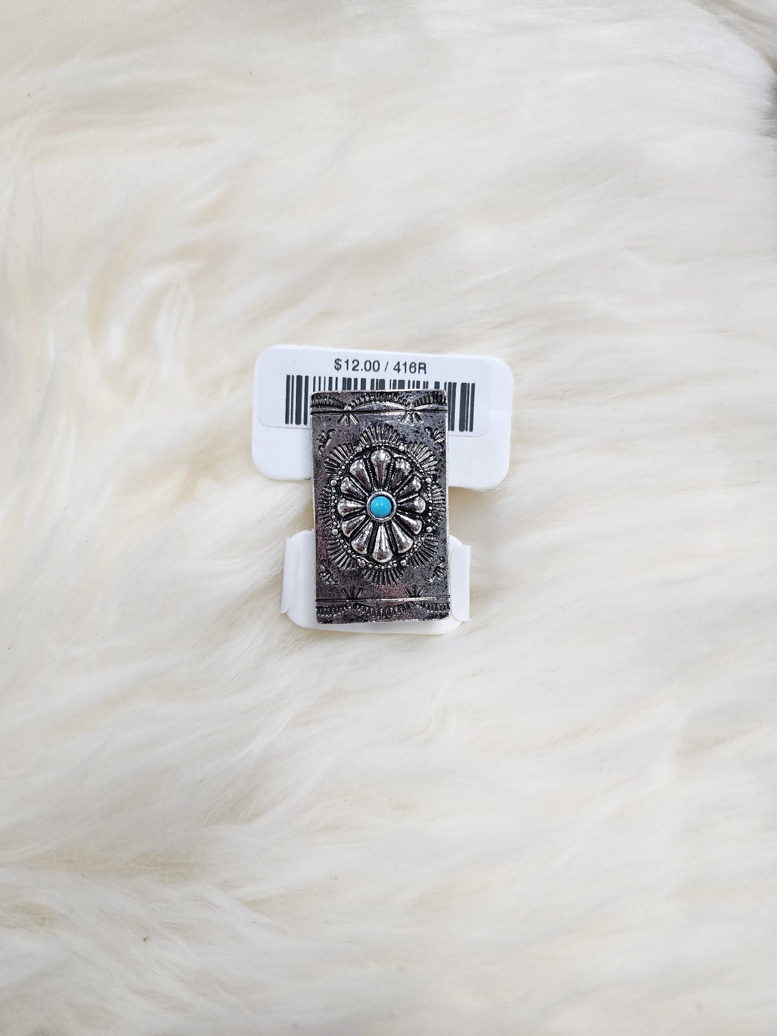 Turquosie Concho Cuff Ring