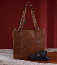 Load image into Gallery viewer, Wrangler Brown Embossed Croc Tote
