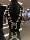 Silver Concho Squash Blossom Necklace