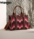 Wrangler Dark Pink Southwestern Mini Tote Crossbody