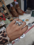 Silver Horse Cuff Ring