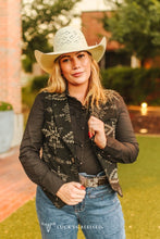 Load image into Gallery viewer, Black Southwestern Wool Vest
