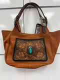 Tooled Buckle Shoulder Bag