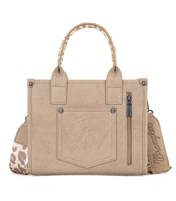 Wrangler Leopard Khaki Mini Tote Crossbody