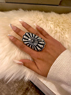 Stamped TB Cuff Ring