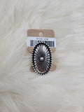 Oval Stamped Concho Cuff Ring