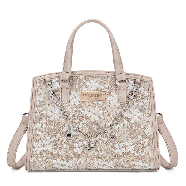 Wrangler Khaki Lace Tote Crossbody