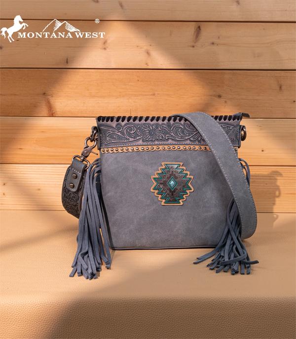 Montana West Jean Embossed Aztec Crossbody Purse