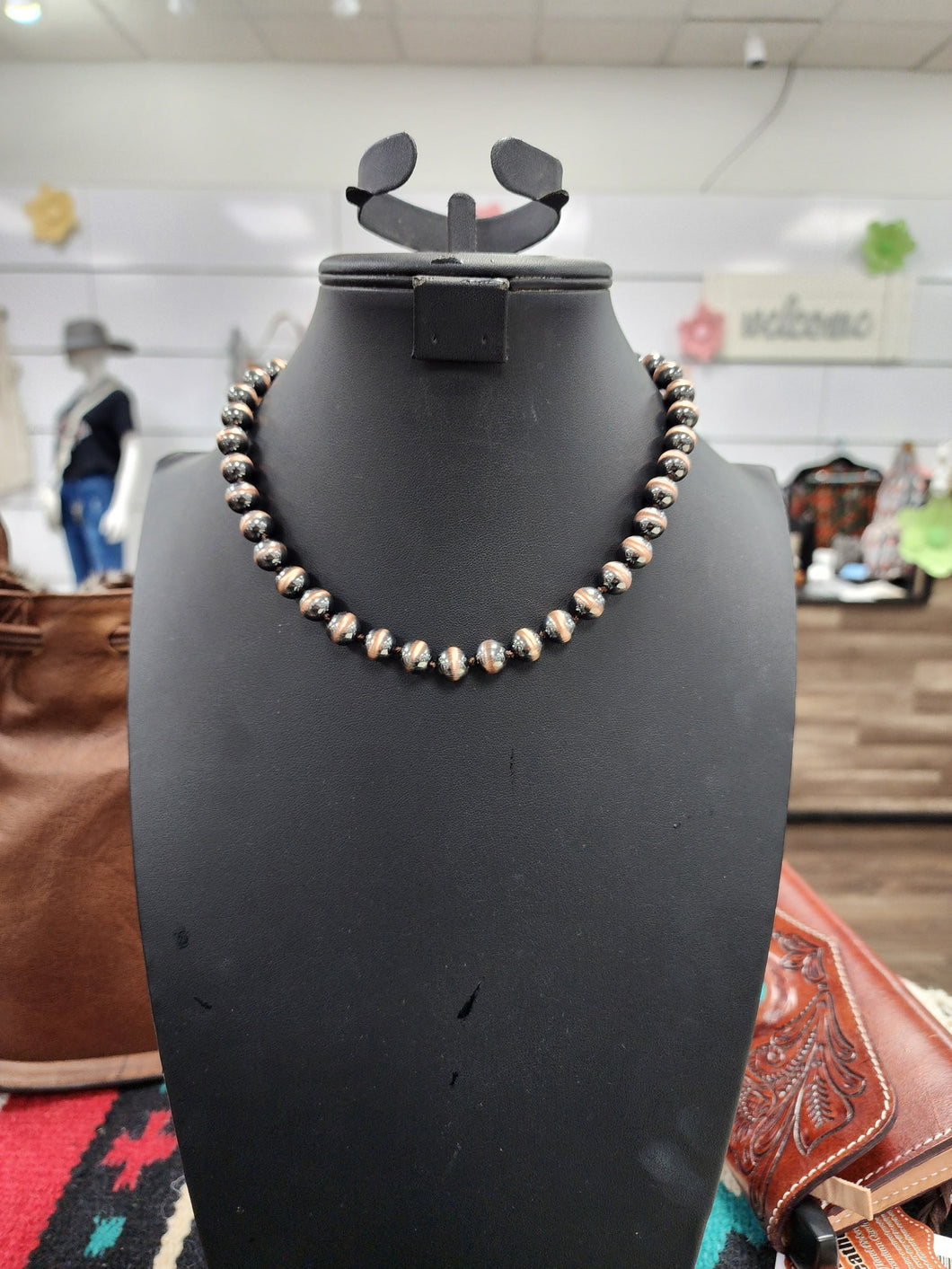 Copper Pearl Bead Necklace