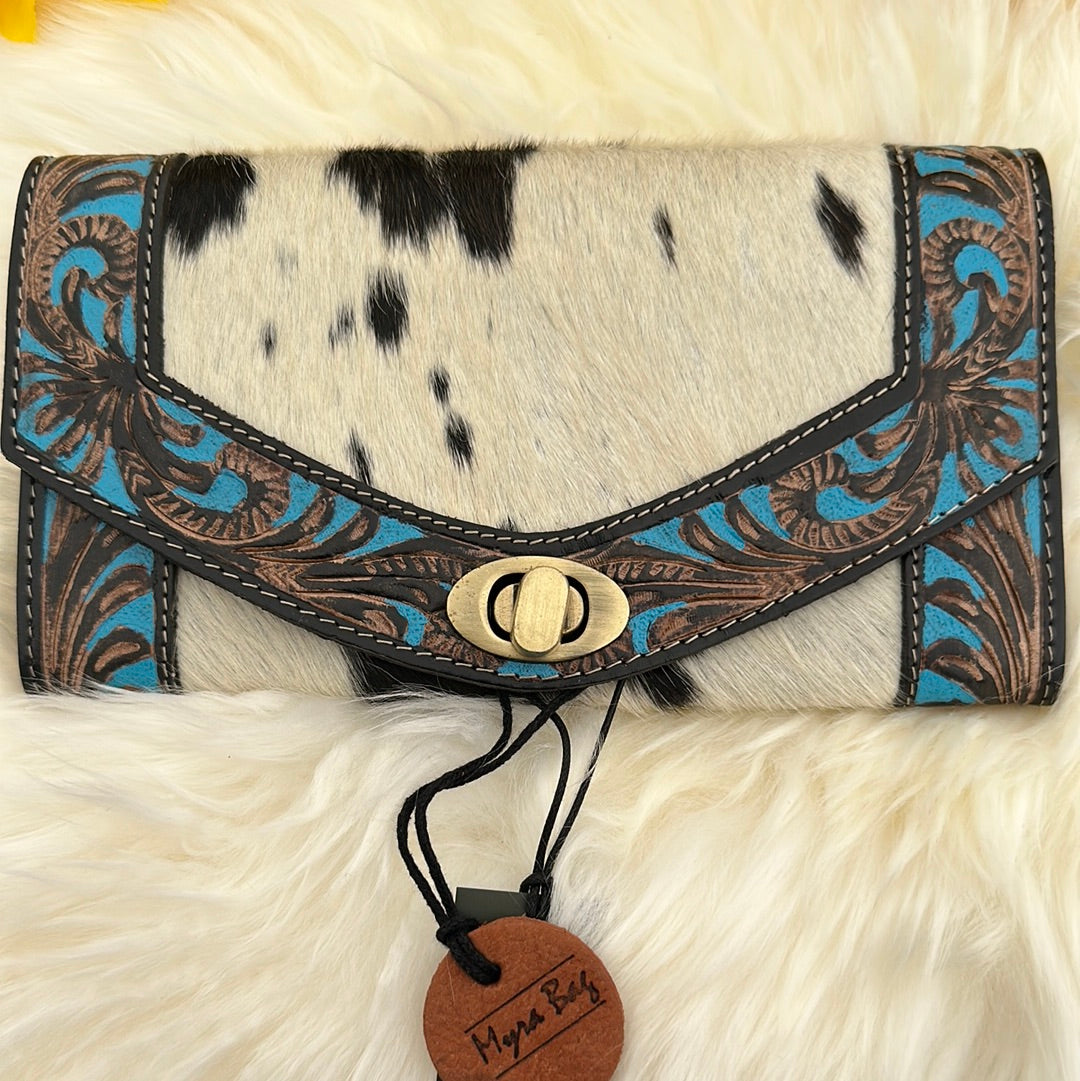 Cowhide Gaze Wallet Tooled Leather Wallet