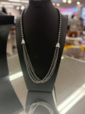 Silver Multi-Strand Pearl Necklace