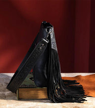 Load image into Gallery viewer, Wrangler Black Embossed Fringe Crossbody/Shoulder Bag
