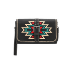 Montana West Black Southwestern Phone Wallet Crossbody