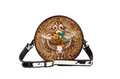 Bloomin' Steer Hand Tooled Leather Round Bag