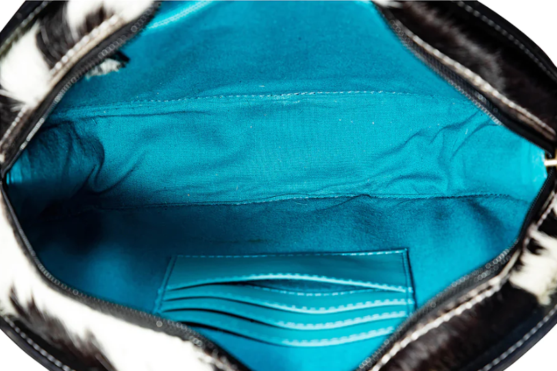 Bloomin' Steer Hand Tooled Leather Round Bag