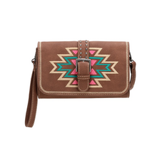 Load image into Gallery viewer, Montana West Brown Southwestern Phone Wallet Crossbody
