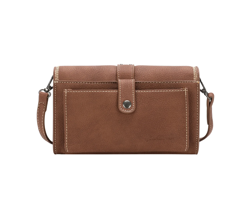 Montana West Brown Southwestern Phone Wallet Crossbody