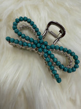 Load image into Gallery viewer, Turquoise Ribbon Hair Clip
