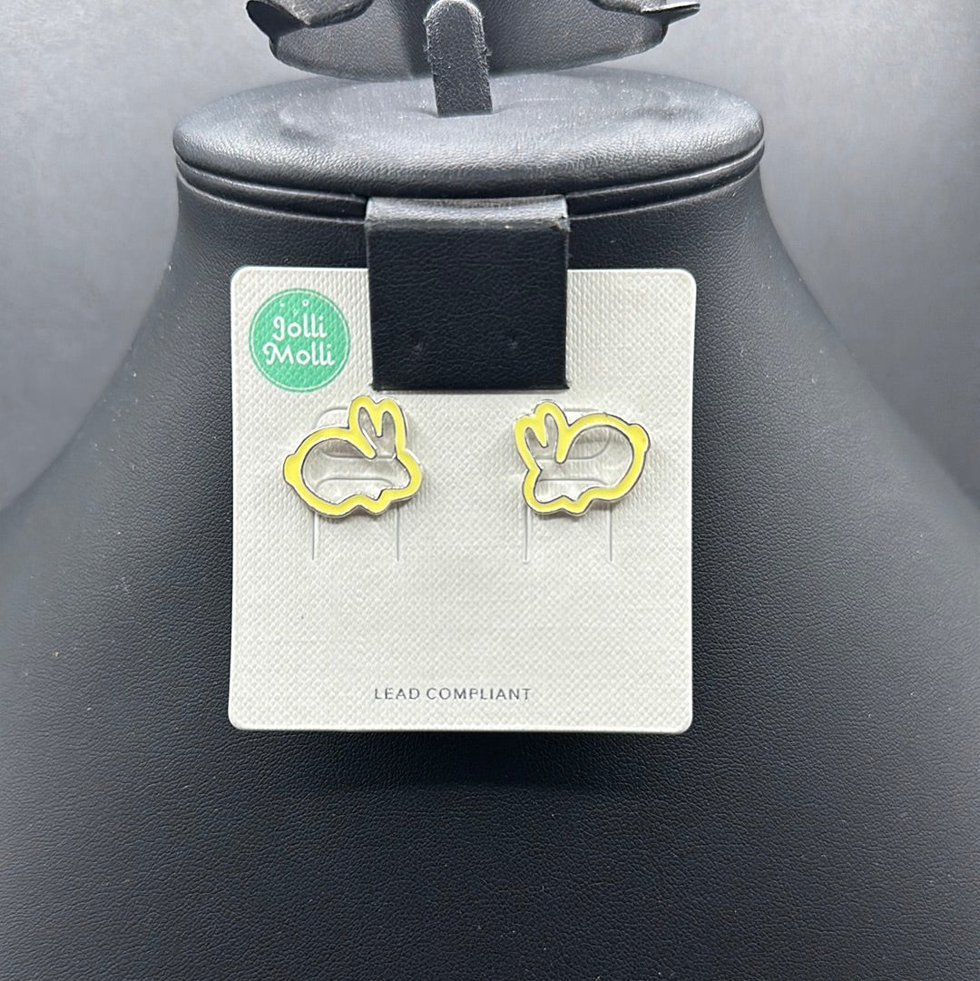 Yellow Bunny Post Earrings