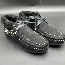 Load image into Gallery viewer, Montana West Black Concho Lux Moccasins
