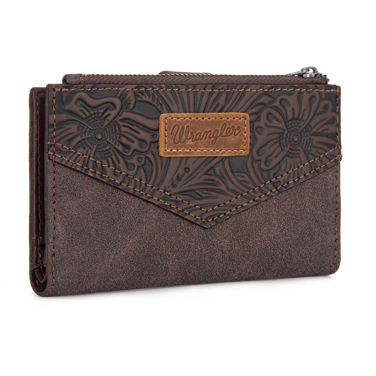 Wrangler Chocolate Embossed Wallet