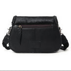 Black Cowhide Ribbon Shoulder Bag