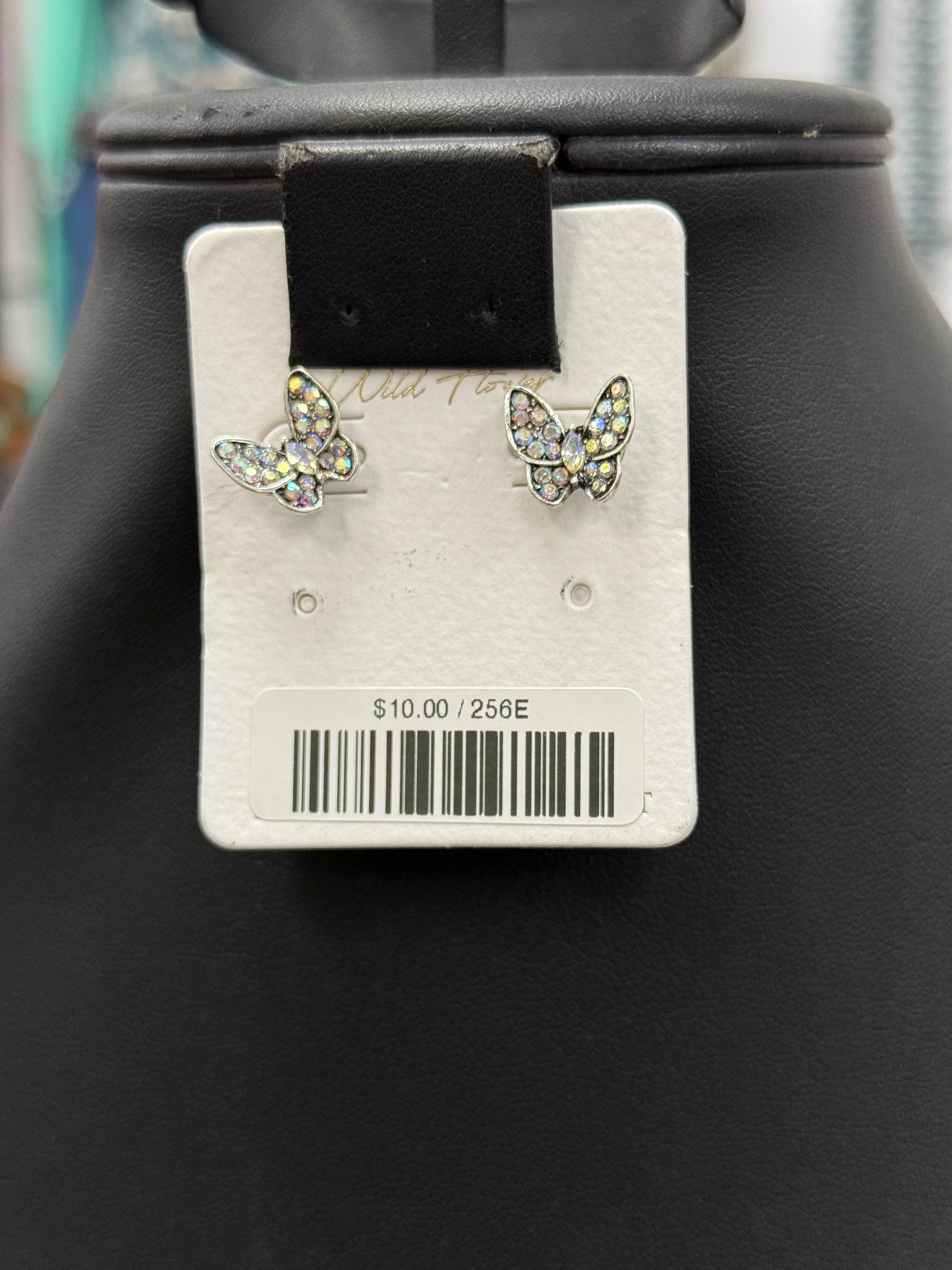 Crystal Butterfly Post Earrings