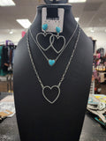 Turquoise Heart Pendant Necklace