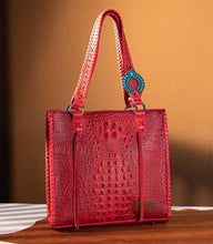 Load image into Gallery viewer, Wrangler Red Embossed Croc Tote
