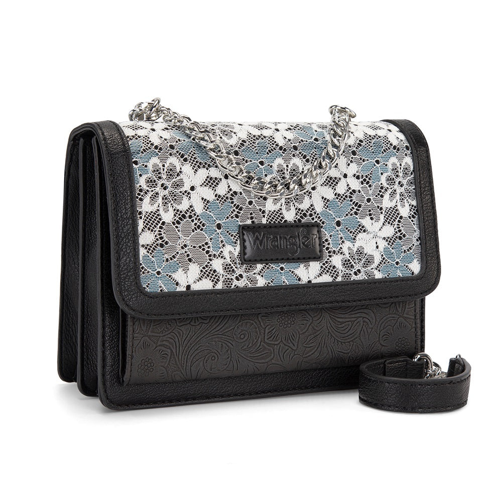 Wrangler Black Lace Crossbody Purse