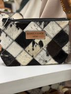 Black Cowhide Make-Up Bag