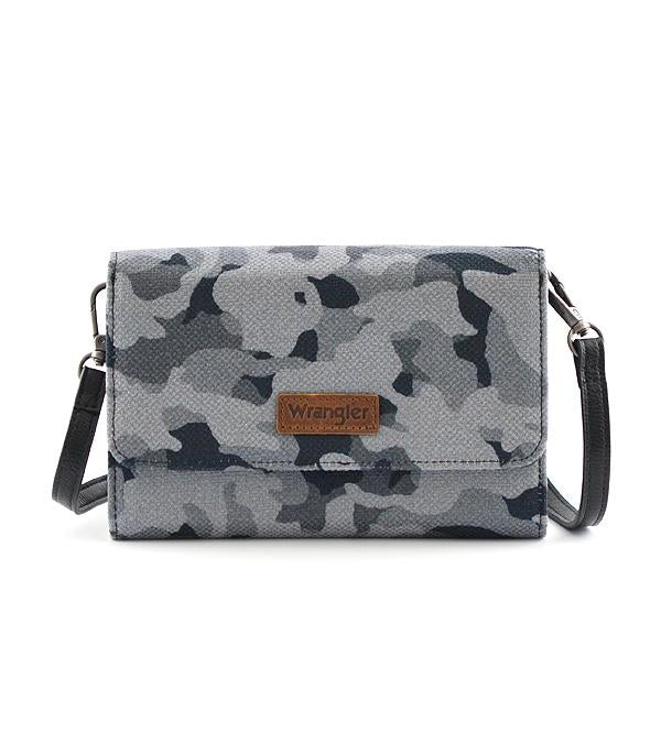 Wrangler Black Camo Crossbody Purse
