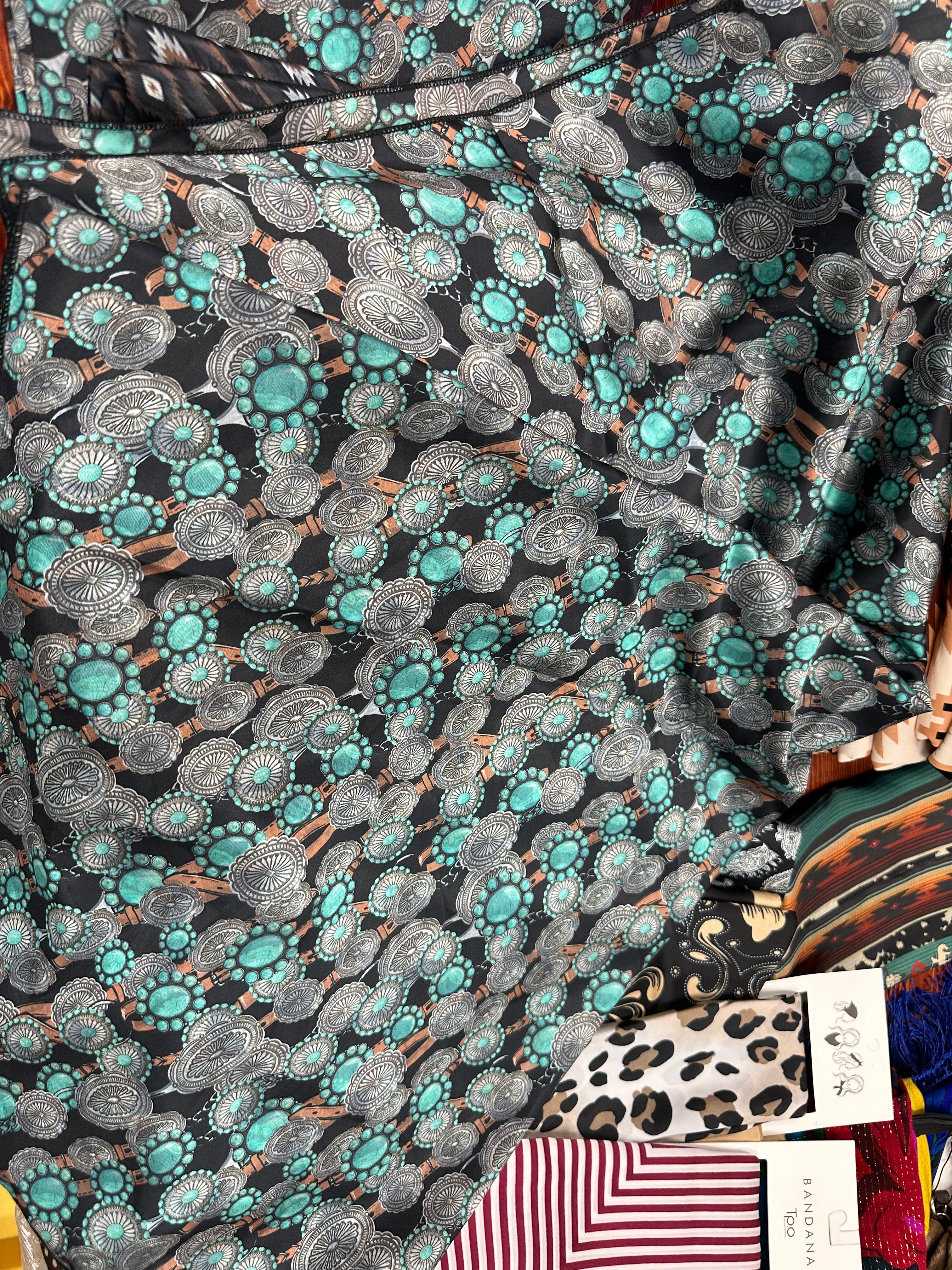 Turquoise Cluster Wild Rag