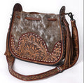 Tooled Leather Cowhide Shoulder Bag