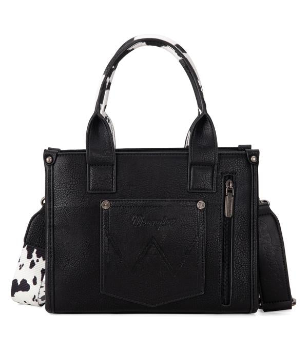 Wrangler Black Cow Print Mini Tote Crossbody