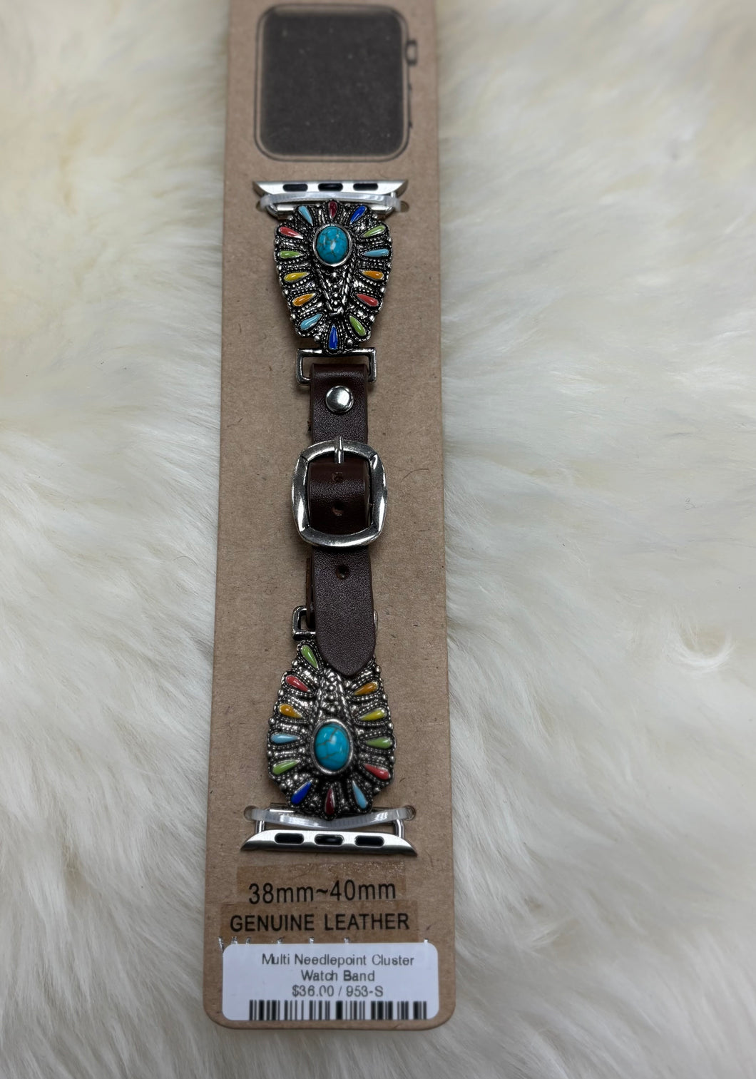 Multi Needlepoint Cluster Watch Band
