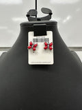 Coral Butterfly Post Earrings