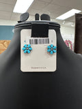 Turquoise Floral Post Earrings