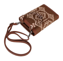 Load image into Gallery viewer, Wrangler Brown Southwestern Phone Wallet Crossbody
