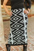 Black Southwestern Knit Skirt