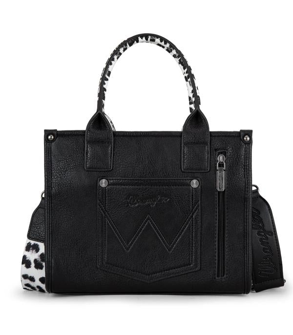 Wrangler Leopard Black Mini Tote Crossbody