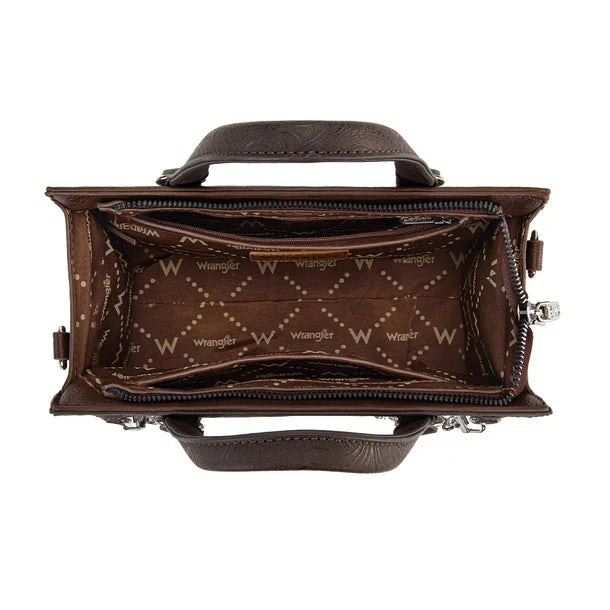 Wrangler Chocolate Lace Tote Crossbody