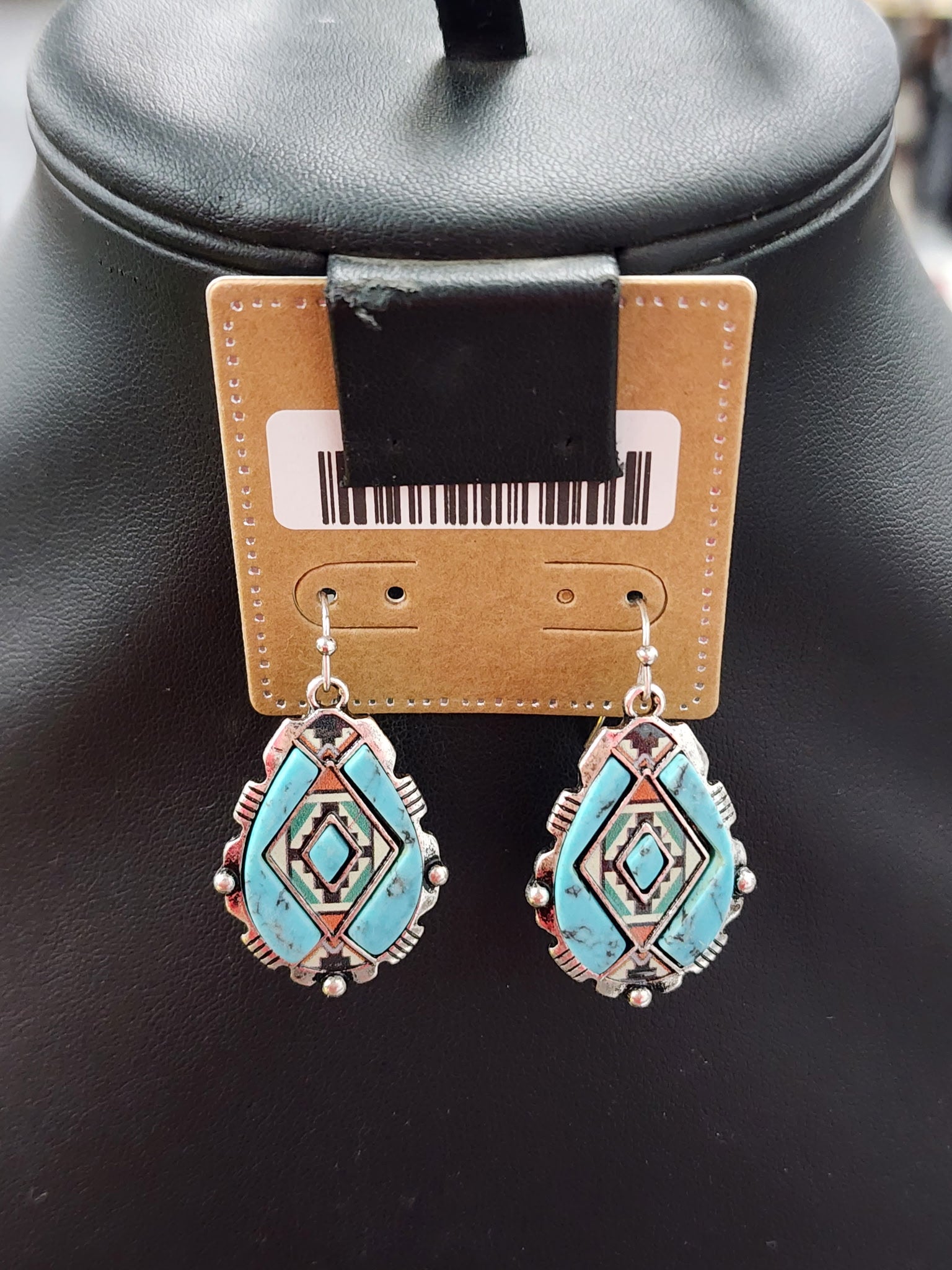 Asdzaa Style Aztec Fishhook Earrings