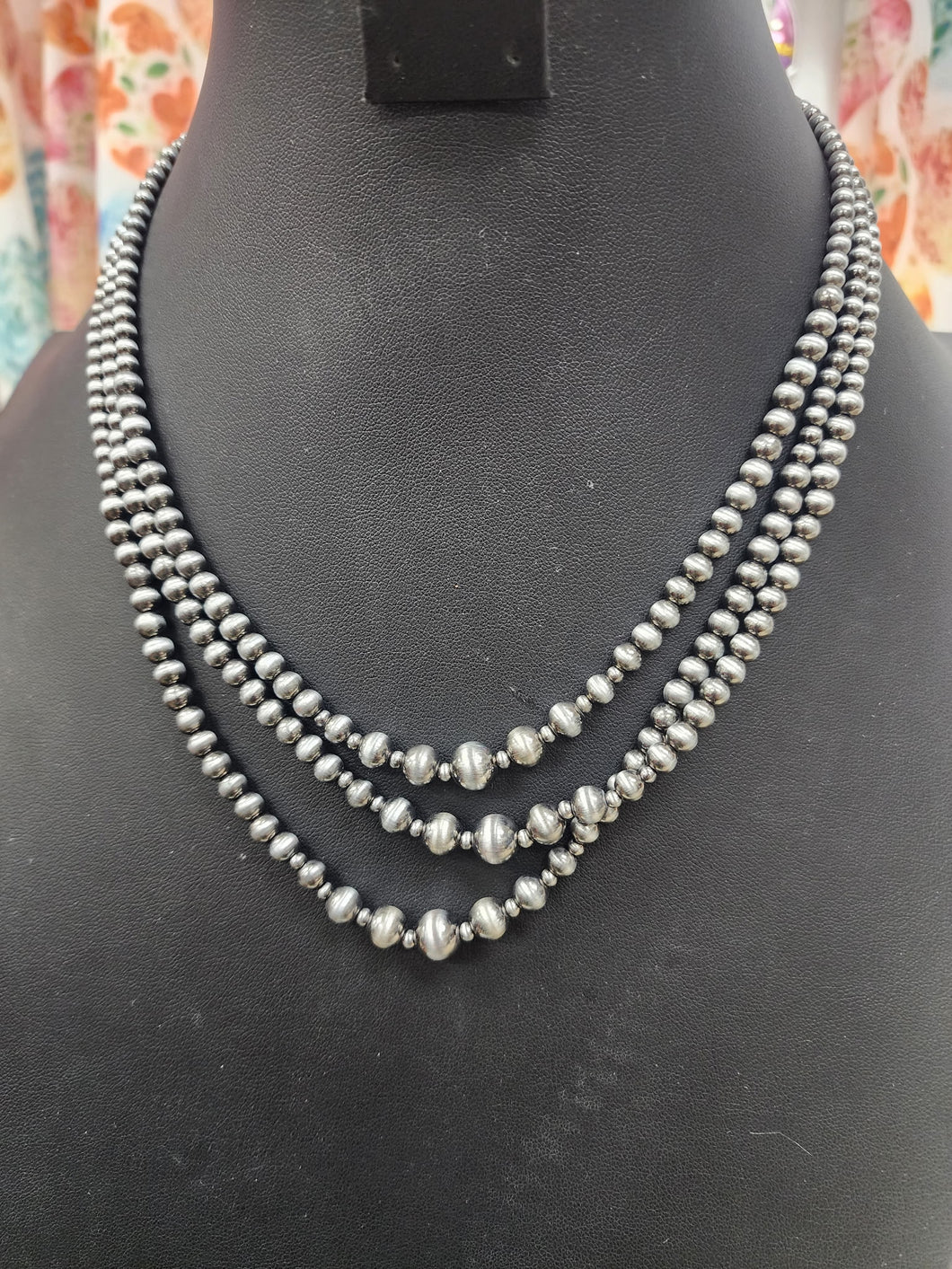 3-Layer Pearl Bead Necklace